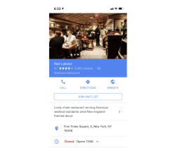 Google permite unirse a la lista de espera para restaurantes